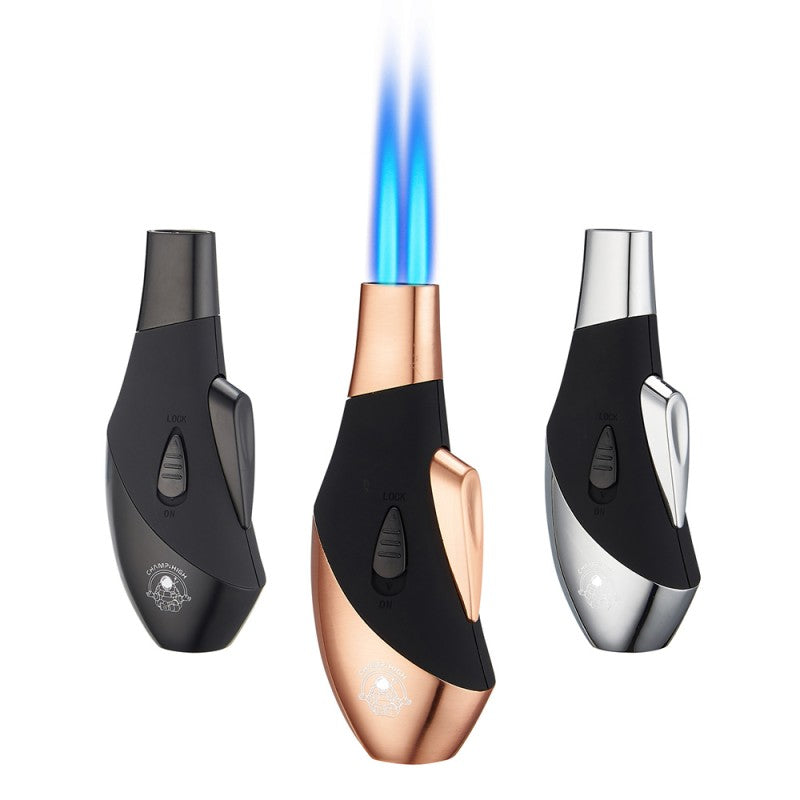 Double Flame Windproof Blue Flame Lighter By Champ High