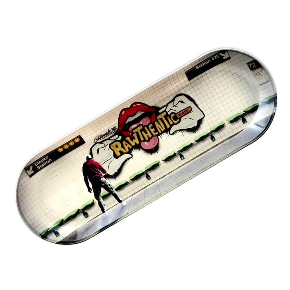Skate Deck Graffiti 2 Limited Edition Metal Rolling Tray By Raw
