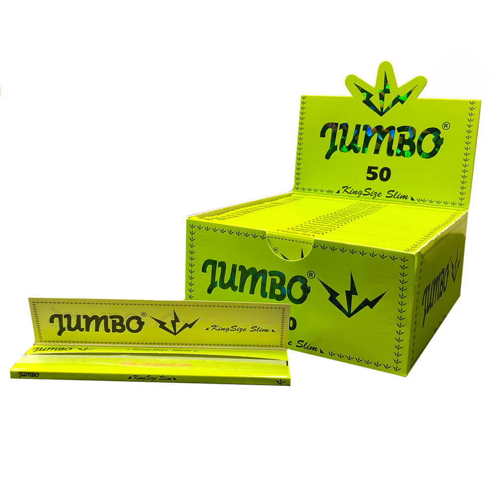 Green King Size Slim Rolling Papers by Jumbo