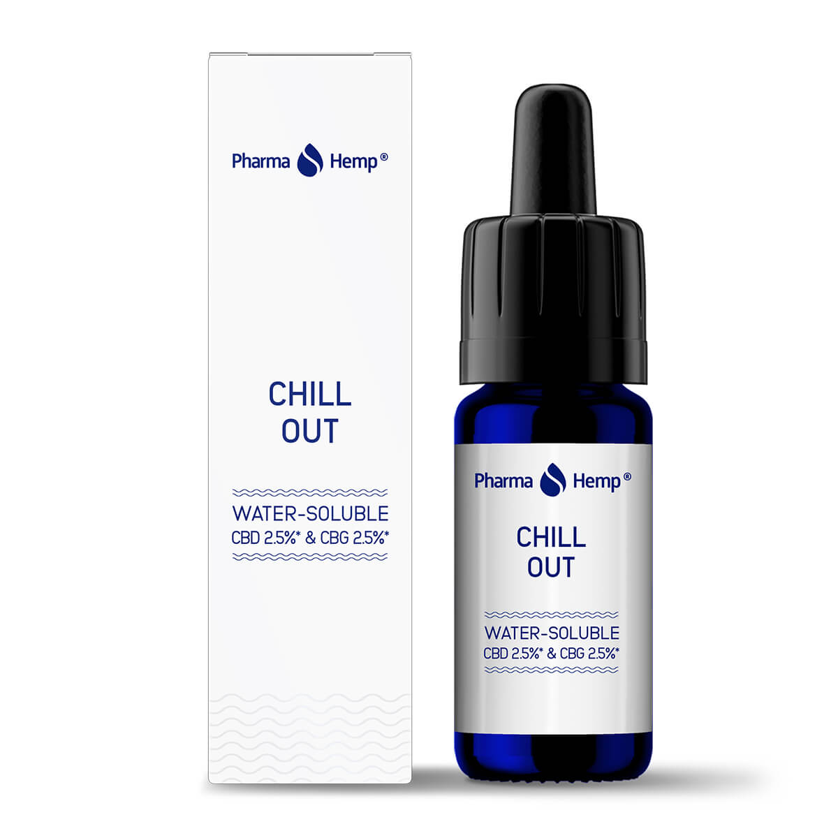 Chill Out Oil - Water Soluble 2.5% CBD & 2.5% CBG (10ml) - By Pharma Hemp