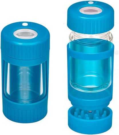 Glow Jar Storage Stash Box Magnifier With Grinder By Malisseladi