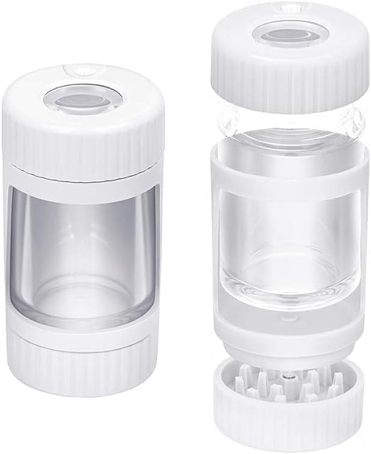 Glow Jar Storage Stash Box Magnifier With Grinder By Malisseladi