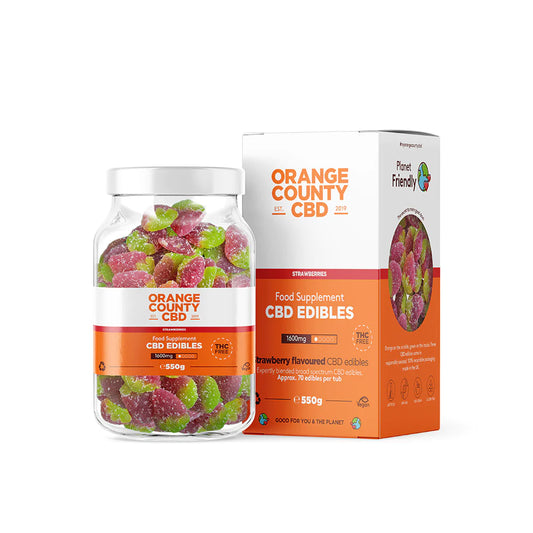 CBD Gummy Strawberries (Large Tub) By Orange County CBD