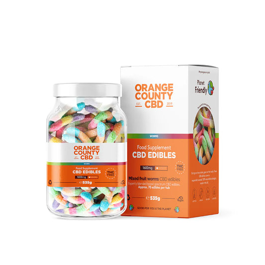 CBD Gummy Worms (Large Tub) By Orange County CBD