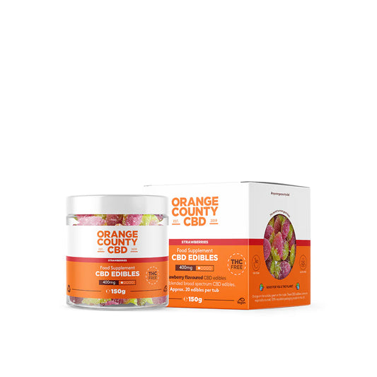 CBD Gummy Strawberries (Small Tub) By Orange County CBD