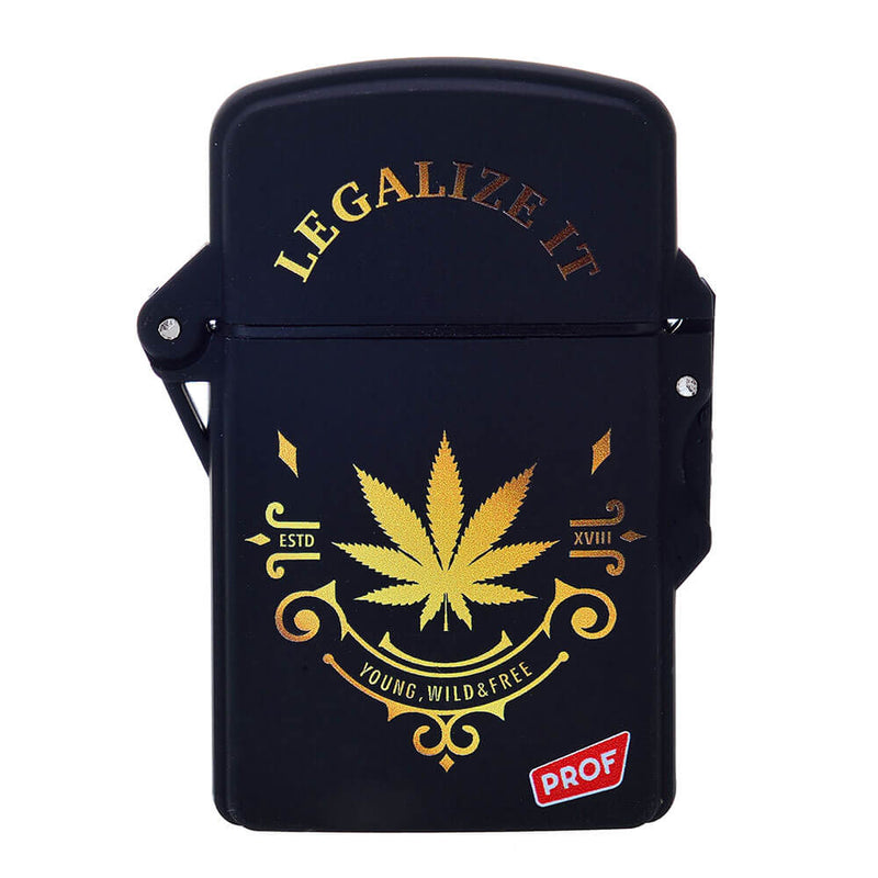 Legalize Wild & Free Windproof Blue Flame Lighter By Prof