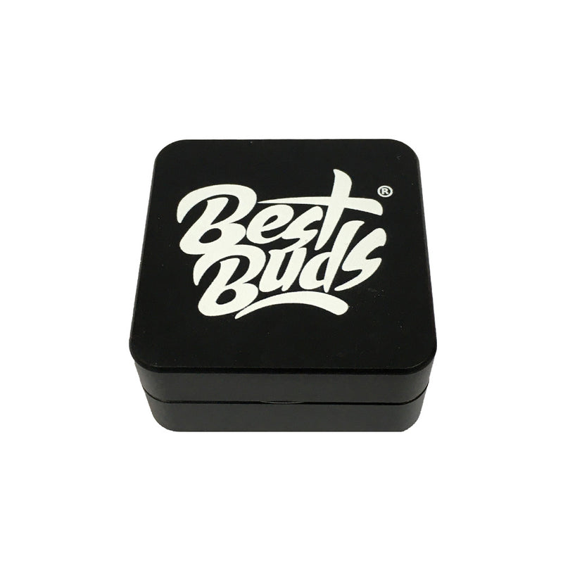 Flat Square Aluminium Grinder Oynx 4 Parts (50mm) - By Best Buds