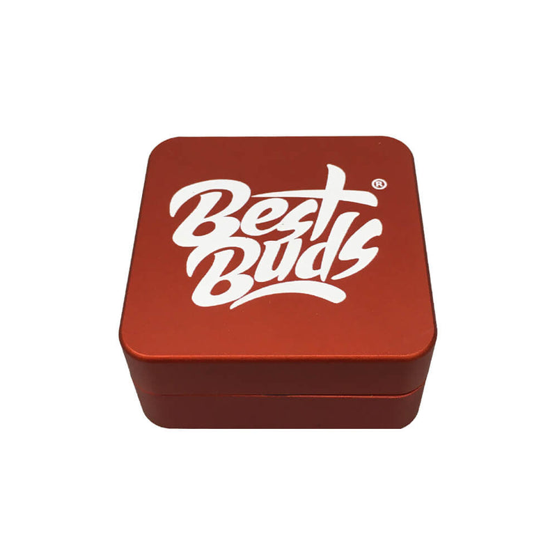 Flat Square Aluminium Grinder Rust 4 Parts (50mm) - By Best Buds