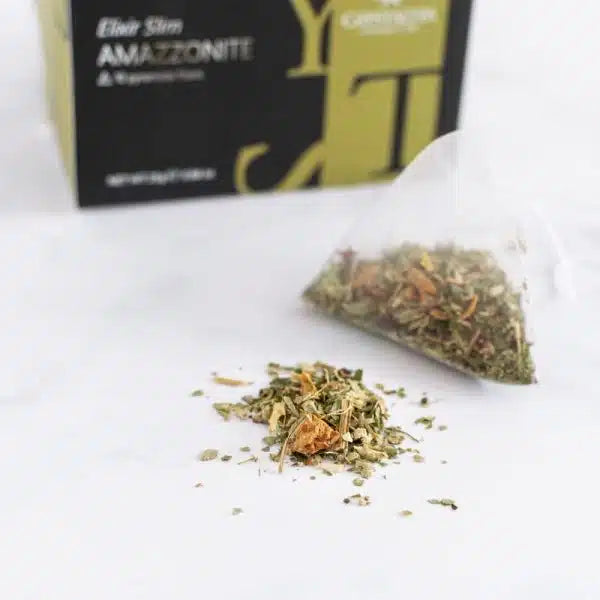 Slim Tea - Amazonite (10 Pyramid Tea Bags) By Crystal Weed