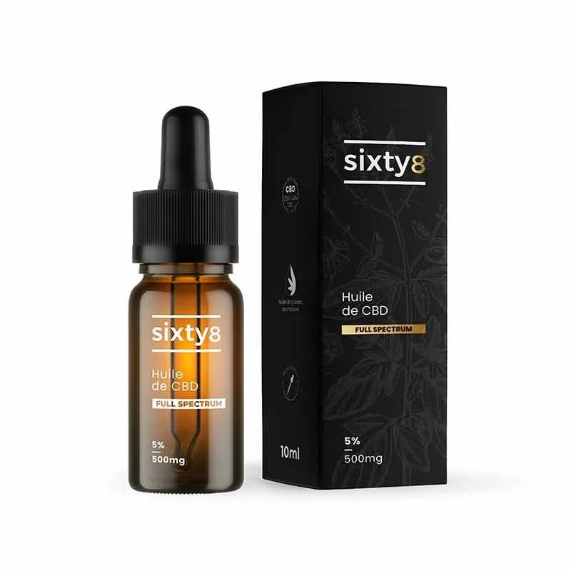 500mg (5%) CBD Oil Full Spectrum (Bio Extract) by SIXTY8