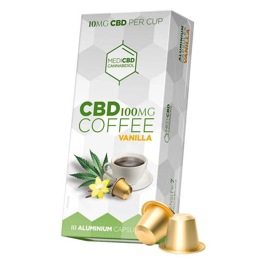 Coffee Capsules With Vanilla (Compatible With Nespresso) 100mg / 10 Pods By MediCBD