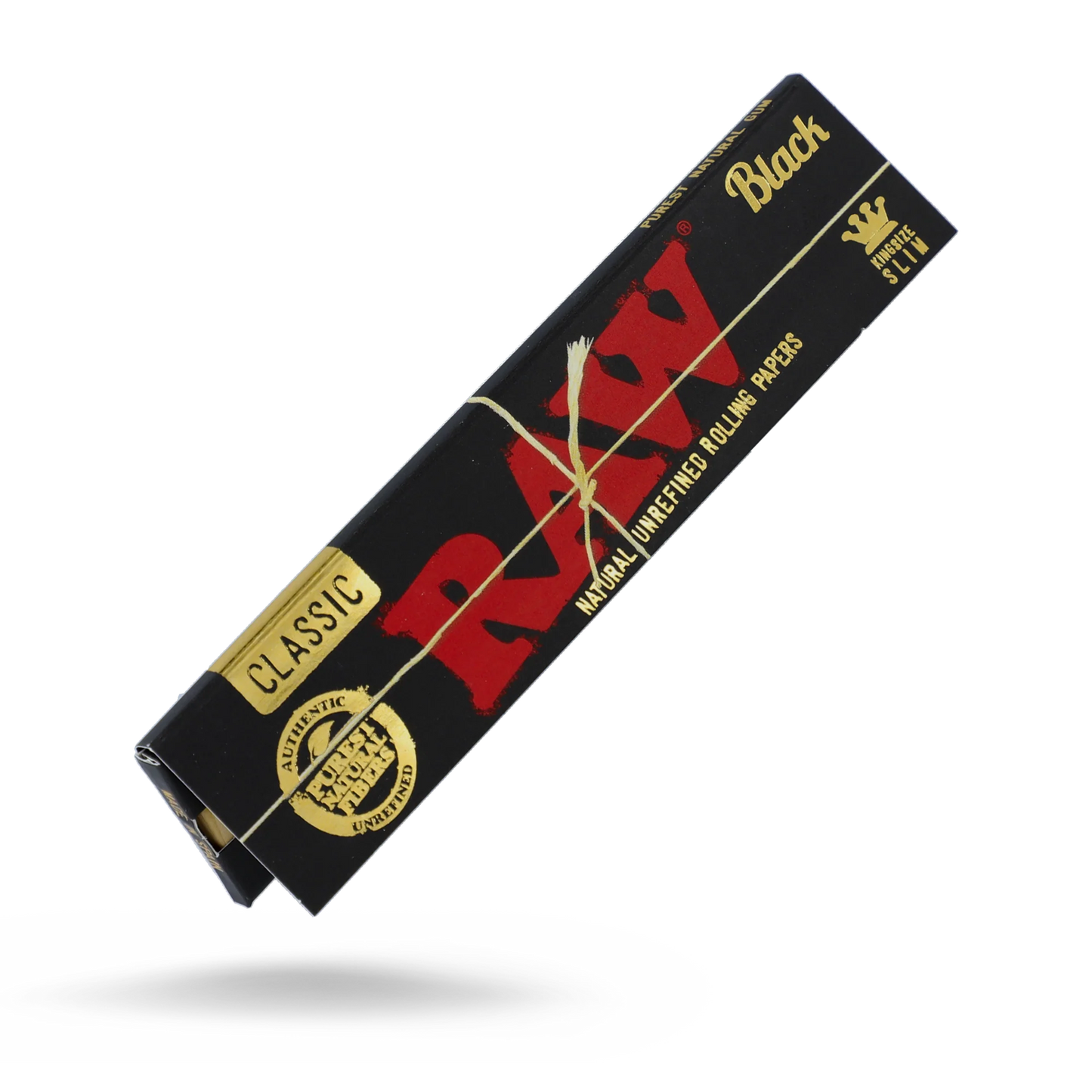 Black Classic Kingsize Slim Rolling Papers (Y) By Raw