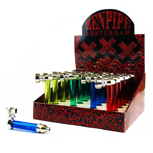 Amsterdam XXX Plastic Coloured Metal Pipe (Random Colour) By Zen Pipe