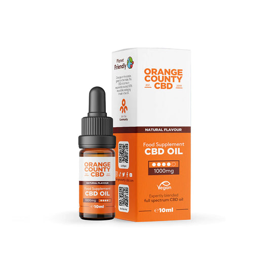 Natural Full Spectrum CBD MCT Oil 10ml By Orange County CBD