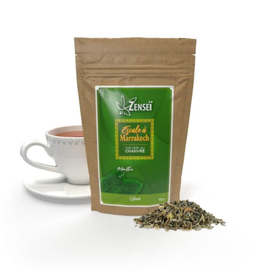 Hemp Infused Green Tea Leaves - Stopover In Marrakech - 10g By Zensei