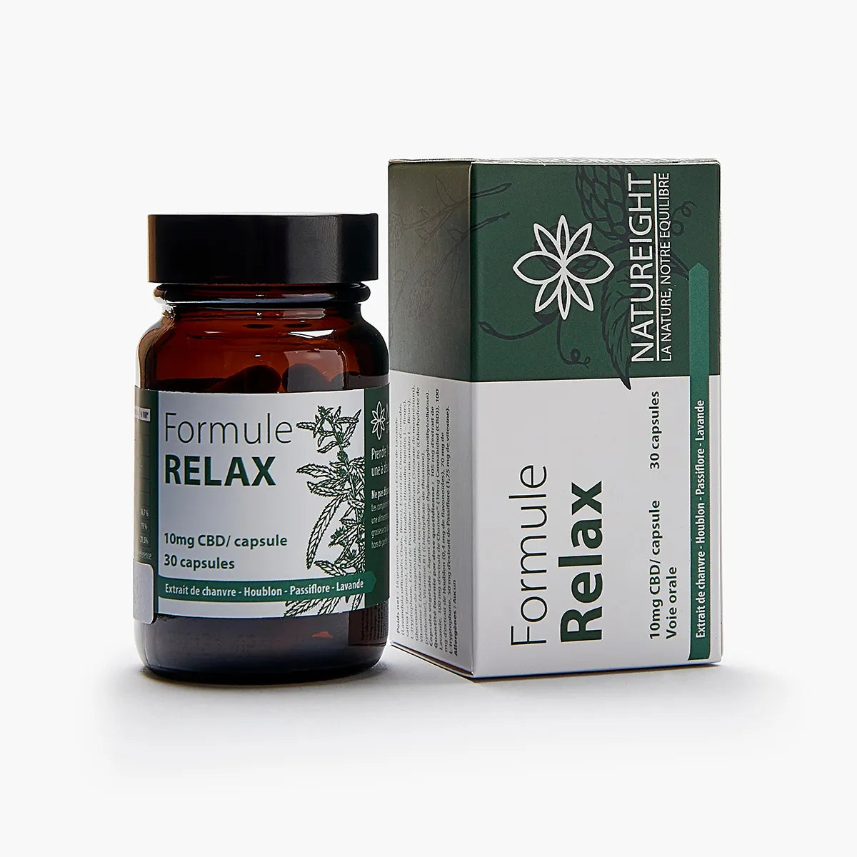 CBD Relax (Stress) 10mg Capsules - 30 Pack By NatureEight