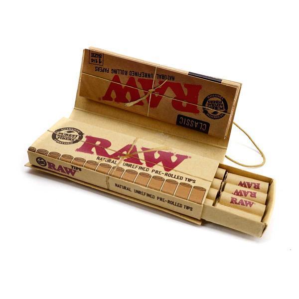 Connoisseur Kingsize Rolling Papers With Pre-Rolled Tips (E) By Raw