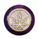 Rainbow Diamond Weed Leaf Metal Grinder 4 Parts – 50mm By The Bulldog