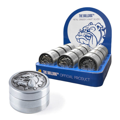 Original Silver Metal Grinder 40mm - 3 part By The BullDog