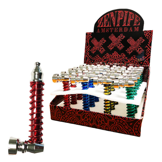 Amsterdam XXX Colourful Springs Metal Pipe (Random Colour) By Zen Pipe